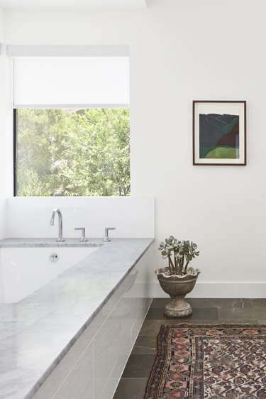 bathroom with white wall