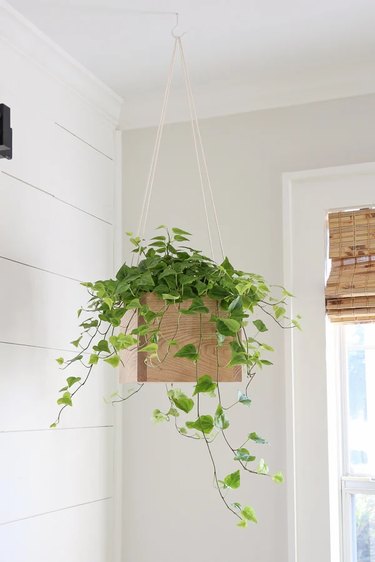 DIY Wood Hanging Planter