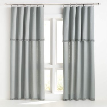 Wallace Adjustable Length Grey Curtain Panel