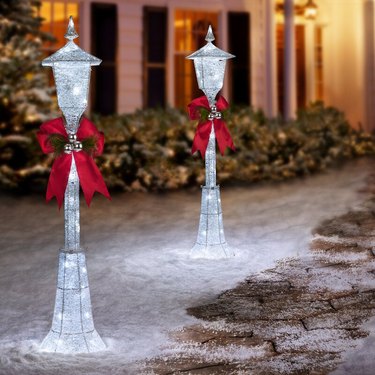 ideas for Christmas lights outdoors led lamp posts
