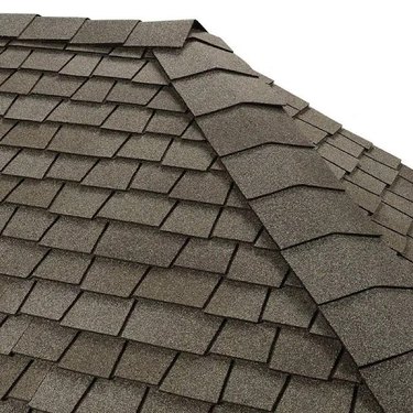 Brown architectural roof shingles