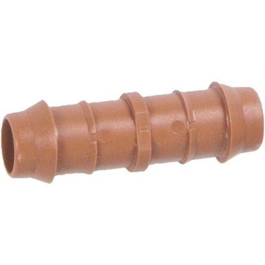 A brown barbed fitting connection