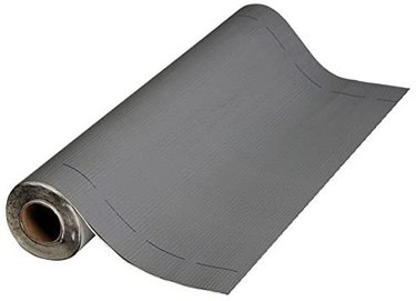 A roll of silver roll roofing