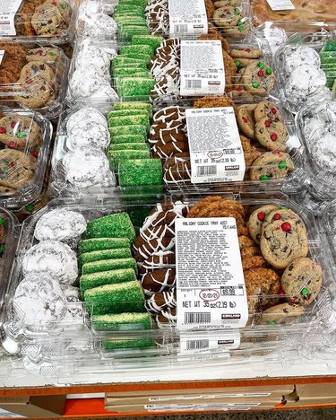 Holiday cookie tray at Costco