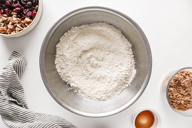 Dry ingredients in a large bowl