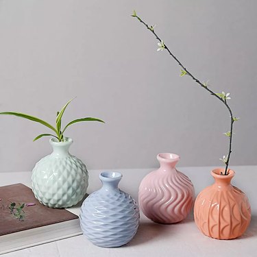 colorful mini vases