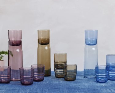 colorful carafes