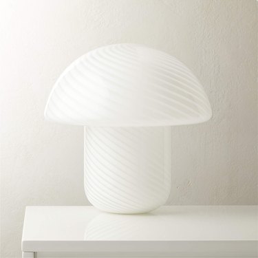 CB2 Senza White Glass Table Lamp
