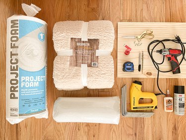 Here's what you'll need to build your upholstered stool.
