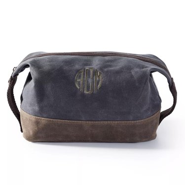 monogrammed travel pouch