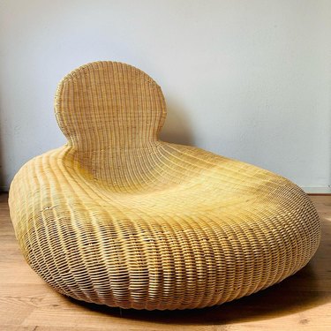 Large wicker lounge chair from IKEA