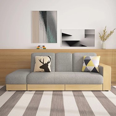 Homary Modern Full Sleeper Convertible Sofa With Storage