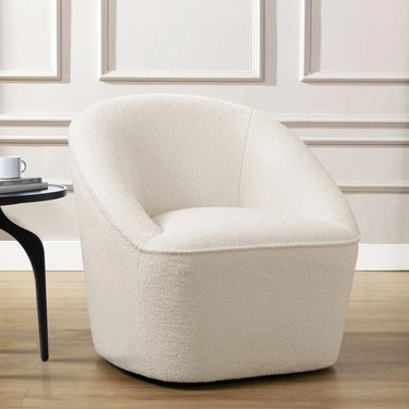 boucle white chair