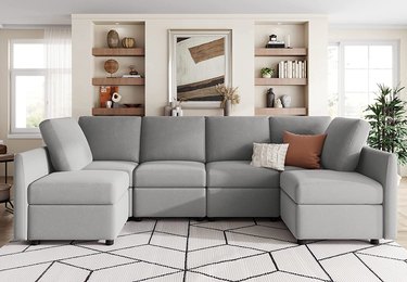 Linsy Home Modular Sectional Sofa With Storage