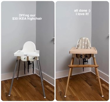 IKEA Antilop High Chair - DIY Foot Rest and Bib Holder 