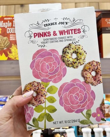 Trader Joe's pink and white shortbread cookies