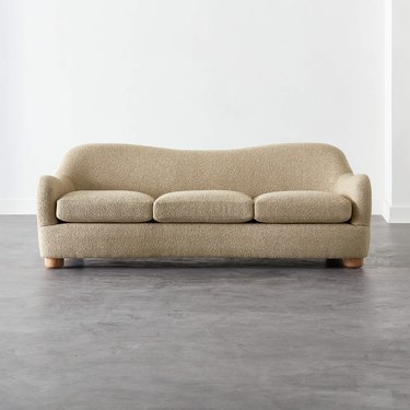camel boucle couch