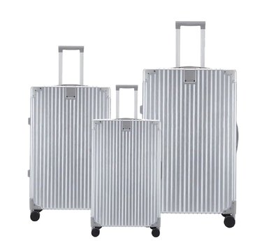 Hikolayae Myrtle Springs Nested Luggage Set in Silver