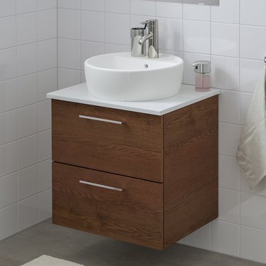 IKEA midcentury modern bathroom vanity