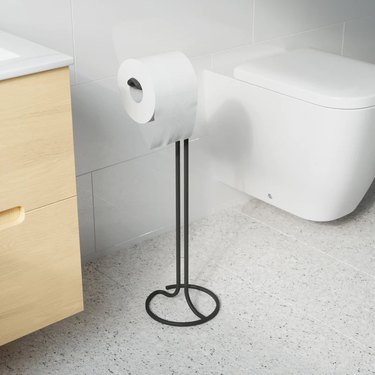 metal free-standing toilet paper holder