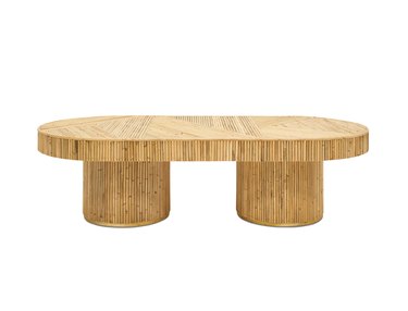 oval wood coffee table