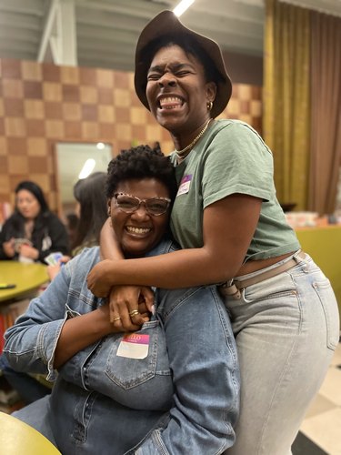 Two attendees at Game Night