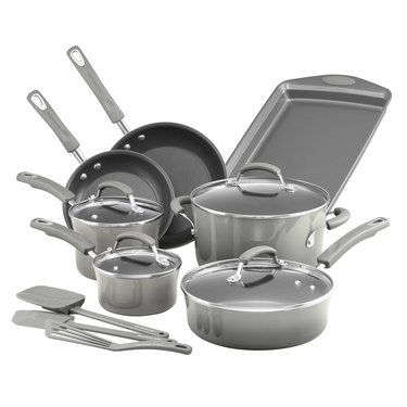gray nonstick cookware set