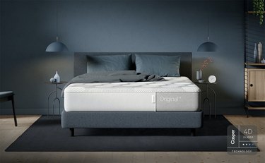 Gray Bed with White Mattress