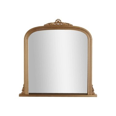 Head West Arch Ornate Accent Wall Mirror Antique Brass