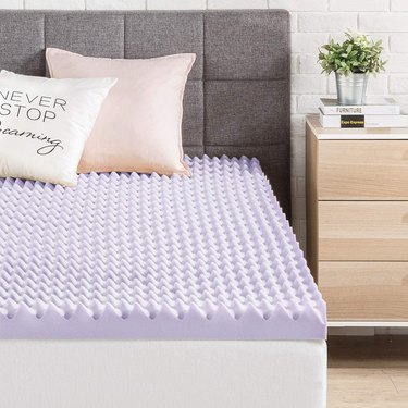 Best Price Mattress 3-Inch Egg Crate Memory Foam Mattress Topper With Soothing Lavender Infusion