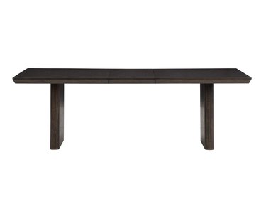thick-leg dark wood table