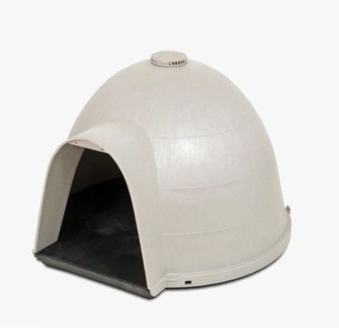 Plastic igloo pet house.
