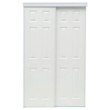 White sliding closet doors