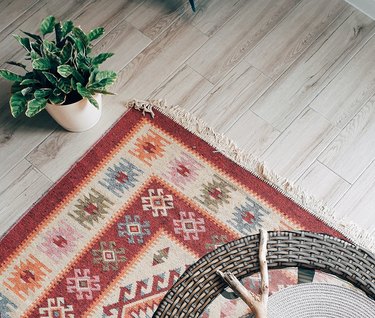 How to Trim a Rug to Fit a Small Space - Honeybear Lane