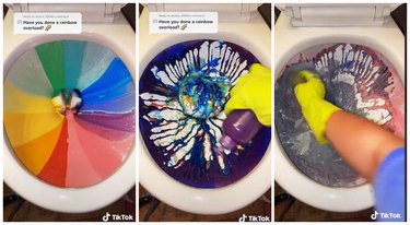 rainbow toilet cleaning