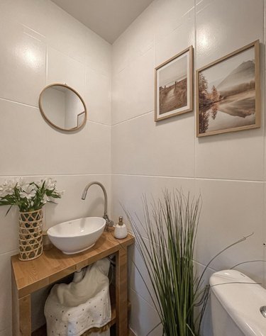 small bathroom vanity ideas with wooden vanity