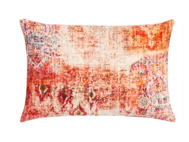 World Market Oversized Magenta Distressed Persian Rug Print Lumbar Pillow, $29.99