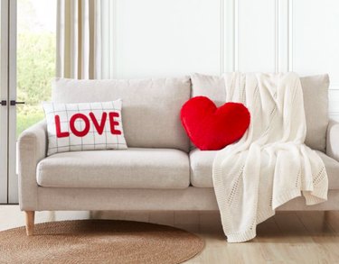 Walmart Love and Faux Fur Heart Decorative Pillows, $19.78