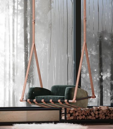 Modern hanging chair.