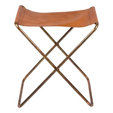 folding leather stool