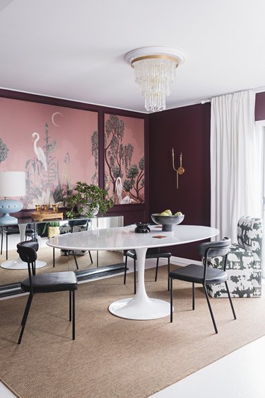 burgundy color idea for dining room