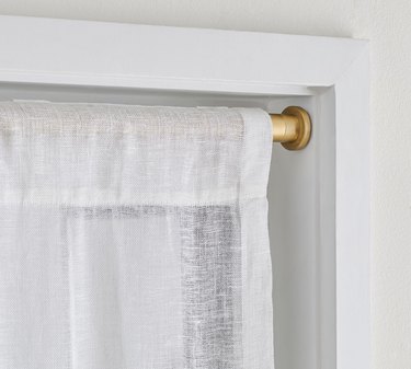 brass tension curtain rod