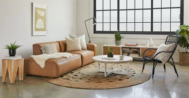 minimal bohemian living room