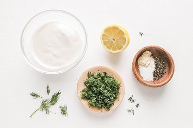 Ingredients for dill dressing