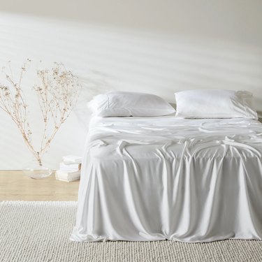 white sateen sheets