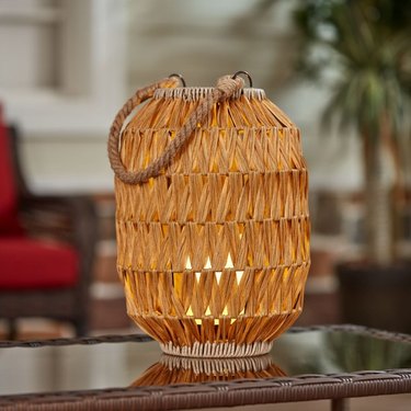 outdoor rattan lantern