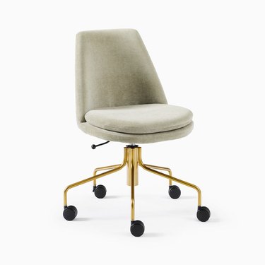 Finley Swivel Kids Chair in Dune and Brass