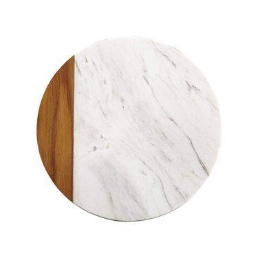 Anolon White Marble/Teak Wood Serving Board