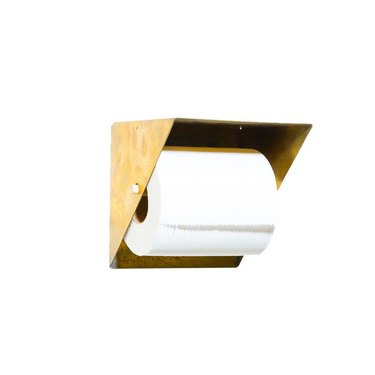 geometric brass toilet paper holder