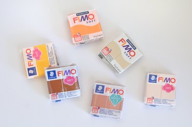 Coloured packs of polymer clay